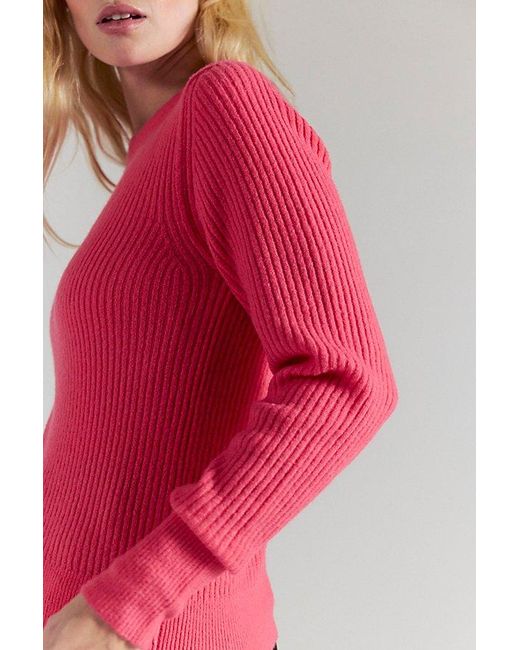 Free People Red Ever After Knit Pullover