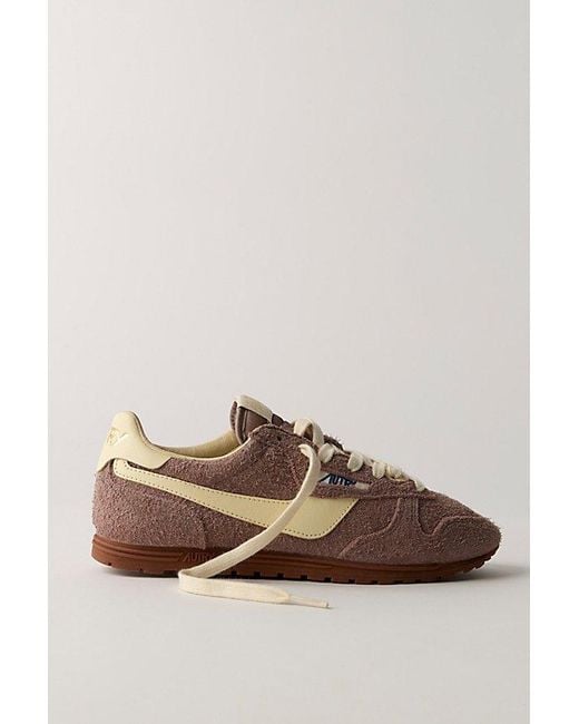 Autry Brown Windspin Low Suede Sneakers