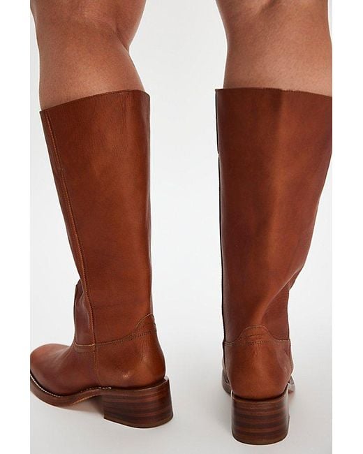 Frye Brown Campus 14L Wide Calf Boots