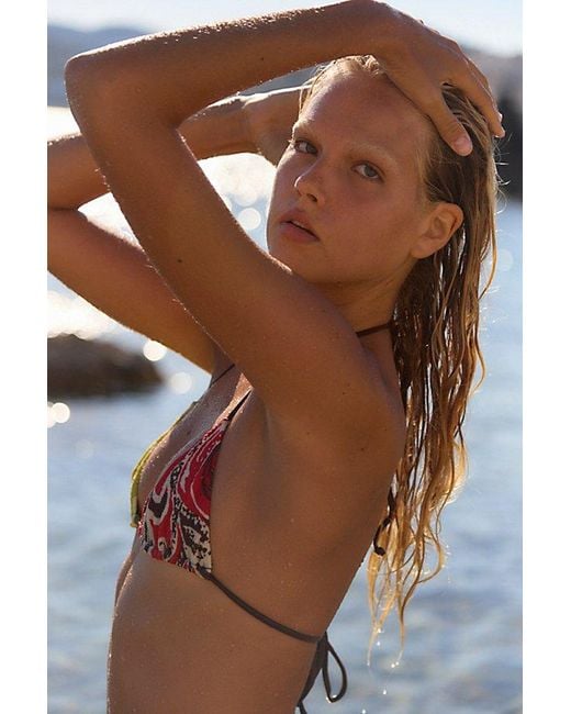 free-est Multicolor Michelle Printed Bikini Top