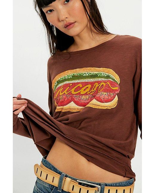 Ragabond Orange Greetings From Long Sleeve Tee