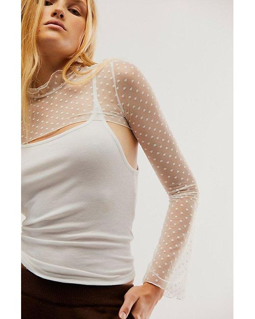 Only Hearts Natural Coucou Lola Bolero Top At Free People In Creme, Size: Small