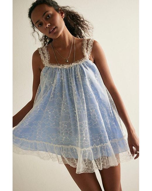 Intimately By Free People Gray Heartbreaker Mini Slip Dress