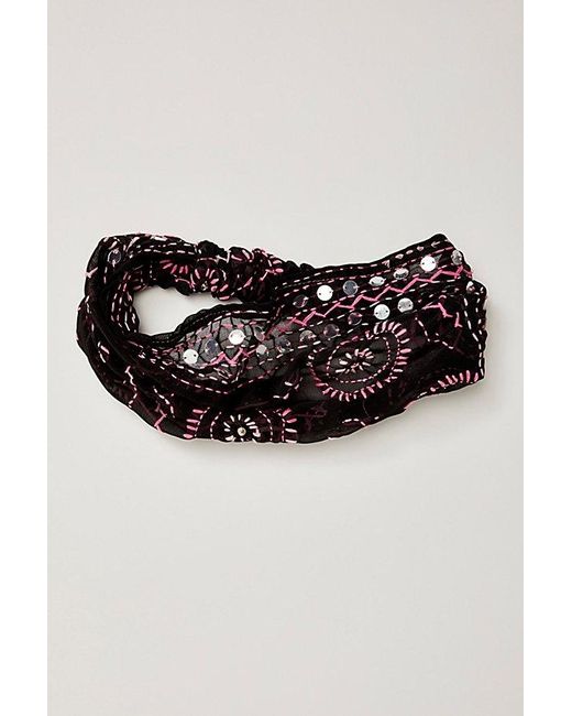 Free People Black Culture Shop Embroidered Hair Scarf