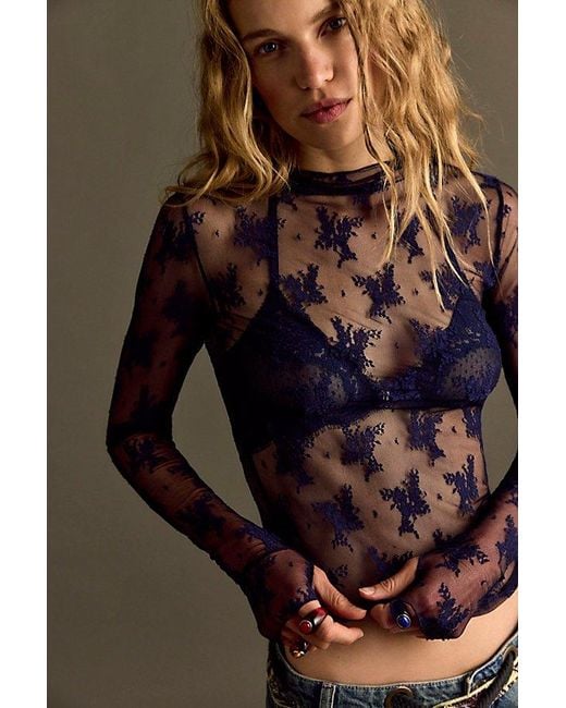 Intimately By Free People Blue Lady Lux Layering Top