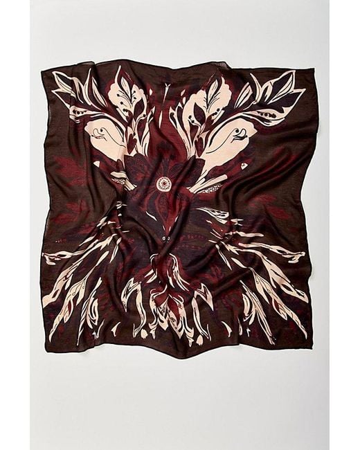 Free People Green So Silk Printed Bandana