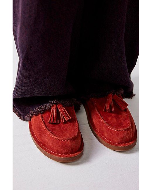 Jeffrey Campbell Red Laid Back Loafer Mules