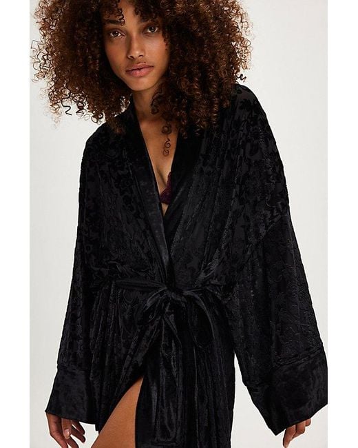 Intimately By Free People Late Night Robe Top in Black Lyst UK