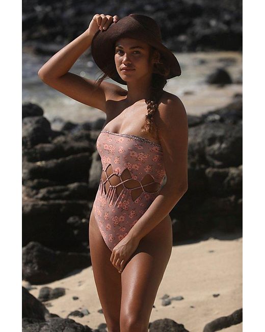 Acacia Swimwear Black Mundaka One-piece Swimsuit At Free People In Gisele, Size: Small