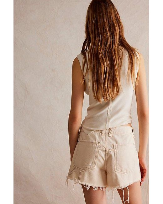 Free People Natural We The Free Now Or Never Denim Shorts