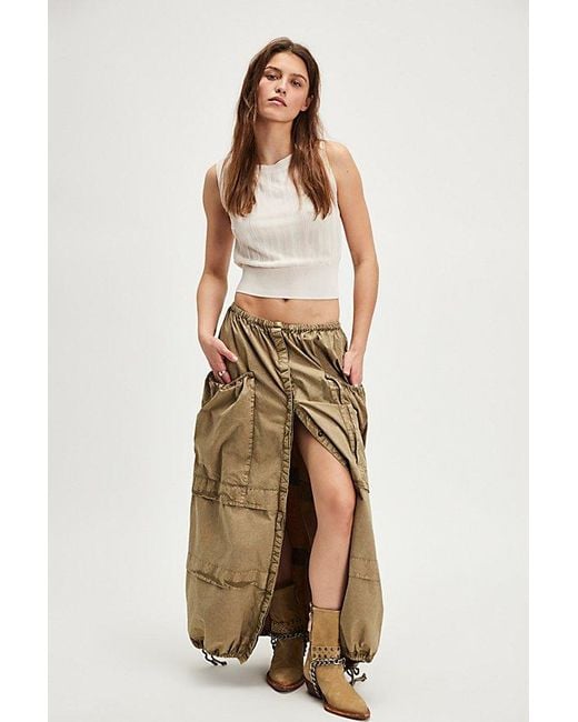 Free People Eloise Maxi Skirt in Natural | Lyst