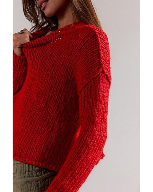 Free People Red Opal Rollneck Knit Jumper
