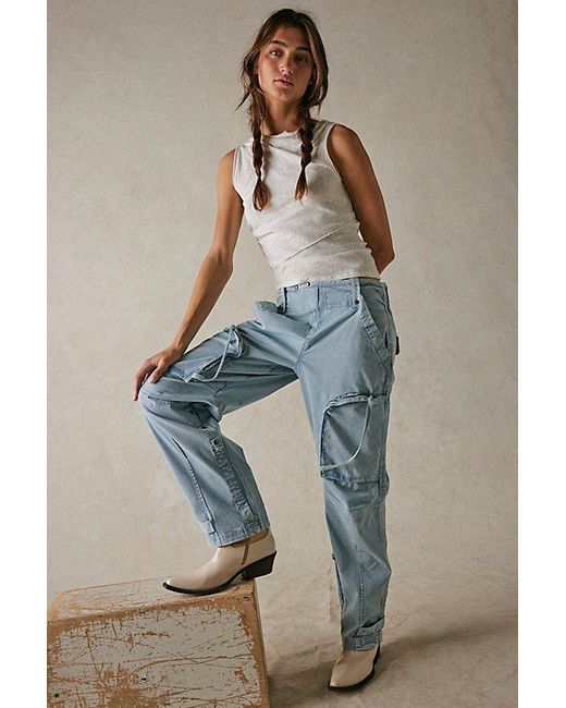 Free People Blue Can't Compare Slouch Pants At In Autumn Sky, Size: Xs