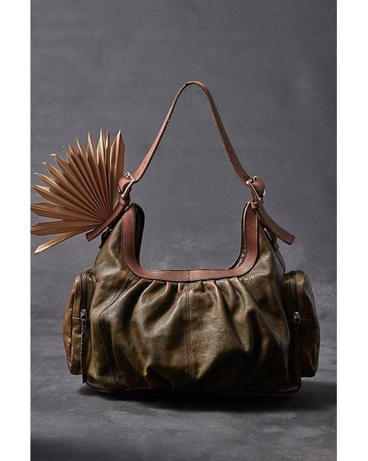 Free People Brown Hattie Hardware Shoulder Bag
