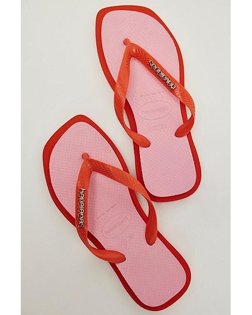 Havaianas Multicolor Square Fusion Flip Flops