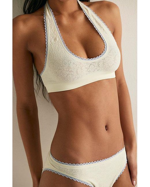 Intimately By Free People Multicolor Sweet Point Seamless Halter Bralette By