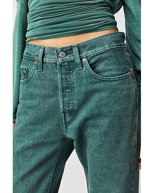 Levi's Green 501 Crop Jeans