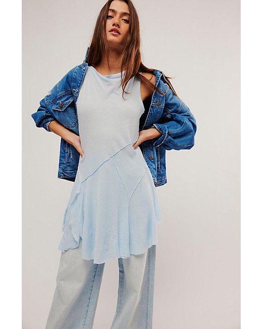 Free People Blue Sing Out Loud Tunic