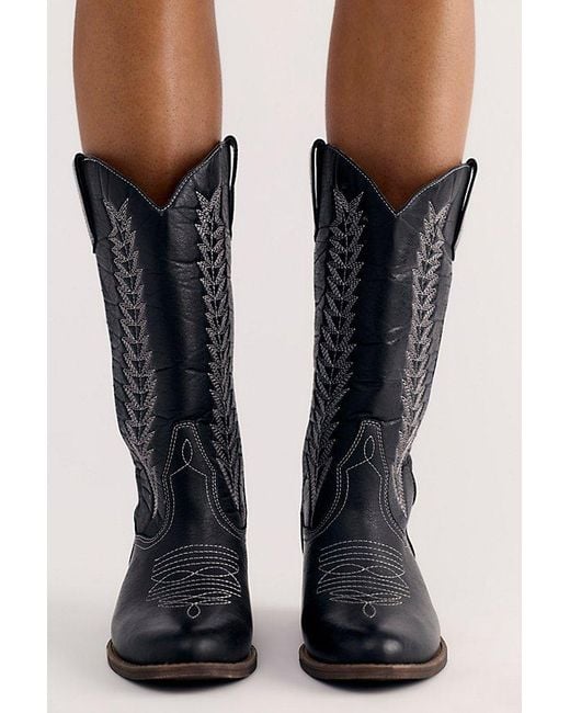 Matisse Black Appaloosa Vegan Western Boots By