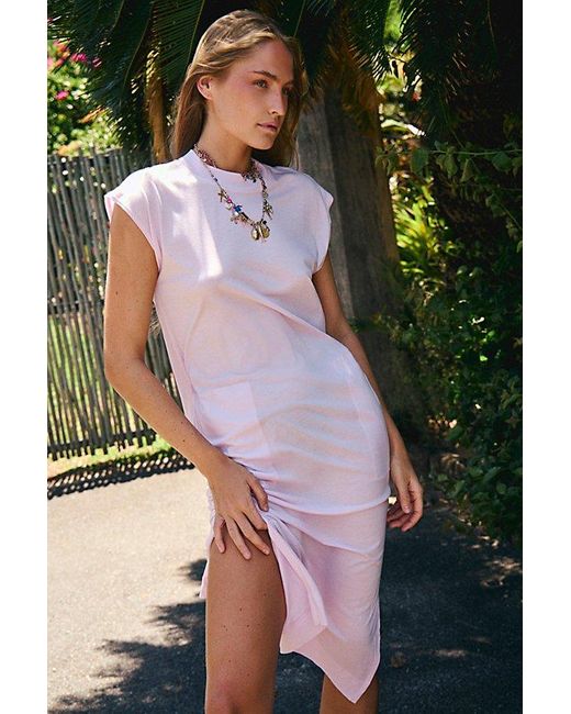 Free People Green All Day Long Midi T-Shirt Dress