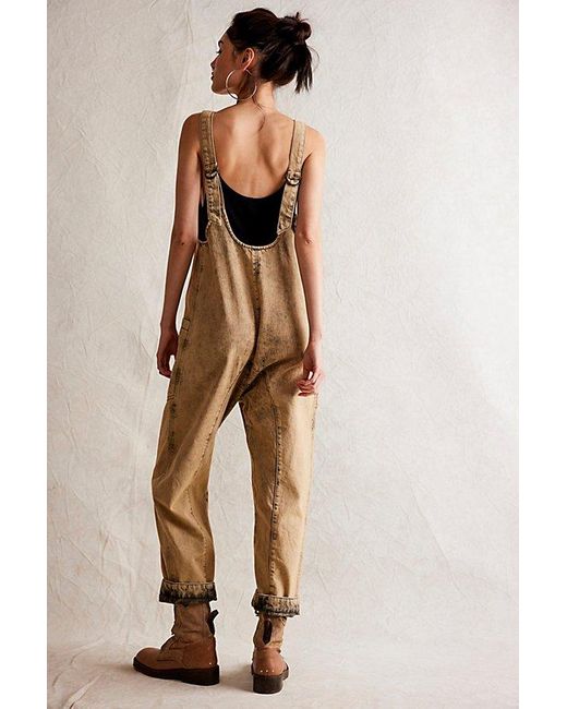 Free People Brown We The Free High Roller Jumpsuit