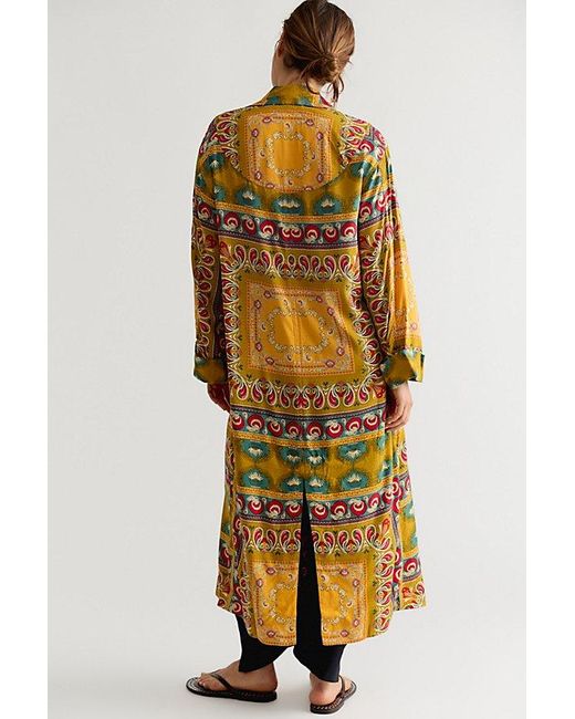 Free People Multicolor Coco Printed Duster Jacket