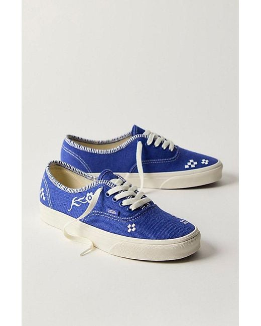 Vans Blue Authentic Embroidered Sneakers