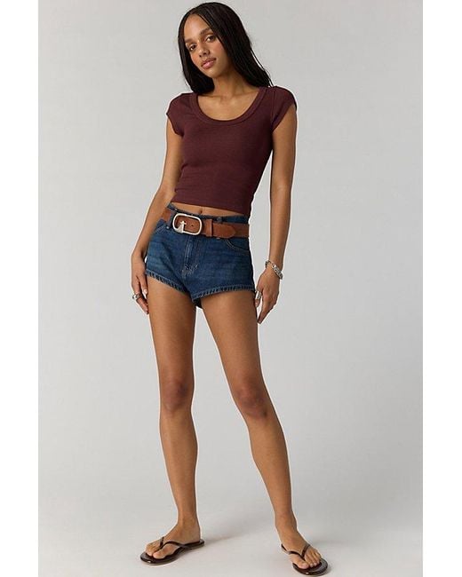 Free People Purple Brooklyn Tee