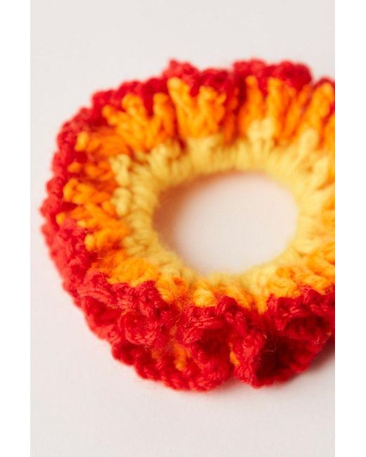 Free People Multicolor Morning Commute Crochet Scrunchie