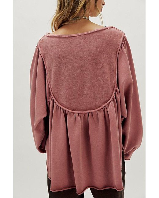 Free People Red About A Girl Pullover