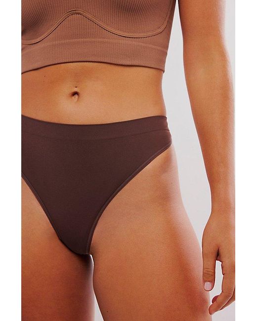Free People Brown Ultimately Soft Thong