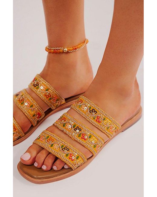 Seychelles Multicolor Hyacinth Embroidered Sandals