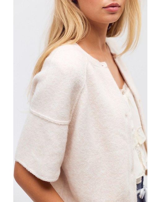 Free People Blue See Me Softspun Cardigan