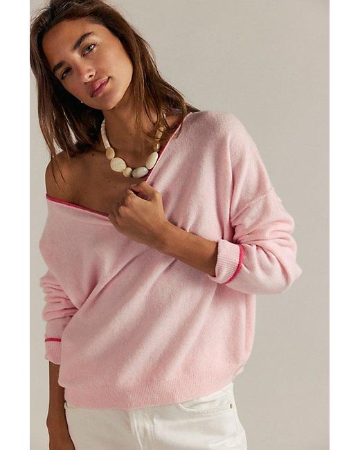 Free People Pink See Me Pullover