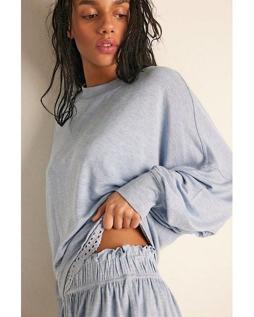 Intimately By Free People Blue Dream State Pullover By