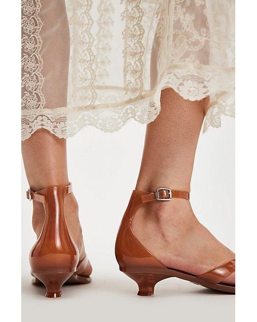 Jeffrey Campbell White Gumdrop Jelly Thong Heels