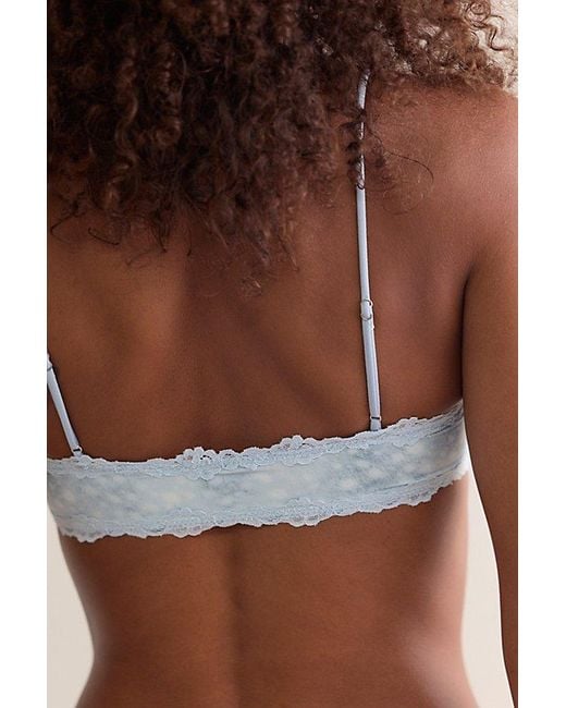 Intimately By Free People Brown Charlie Lace Printed Microfiber V-Neck Bralette By