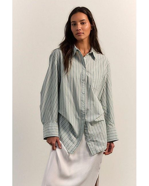 Free People Multicolor Sabine Striped Articulated Shirt