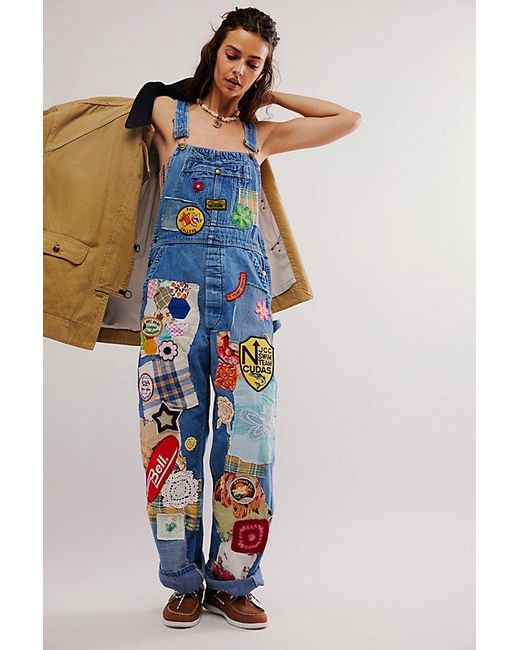 RILEY VINTAGE Blue Eclectic Overalls