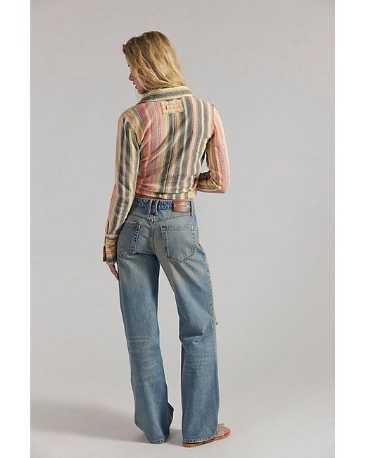 Free People Blue Tennessee Low-Rise Boyfriend Jeans