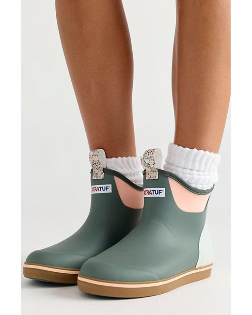 XtraTuf Green Ankle Deck Boots Shoe