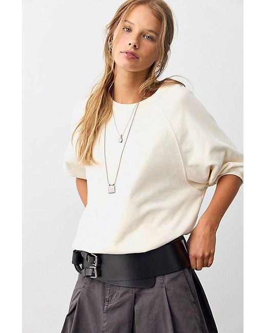 Free People White Better On Sweatshirt