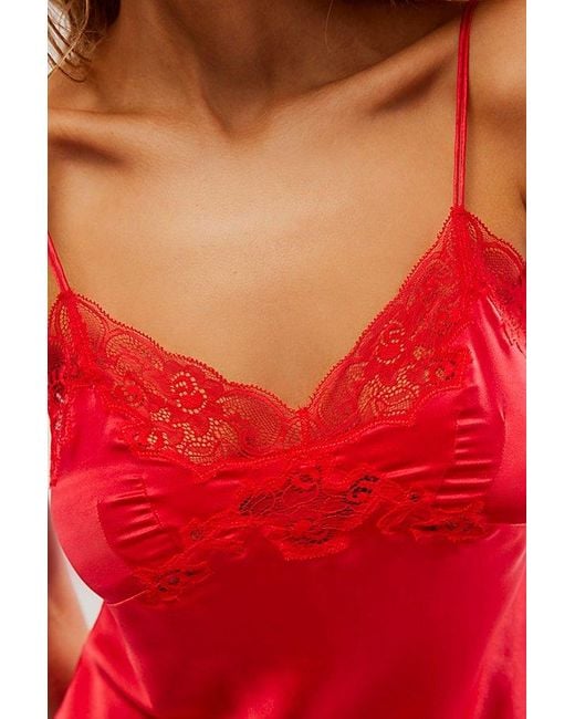 Only Hearts Red Silk Charmeuse Cami