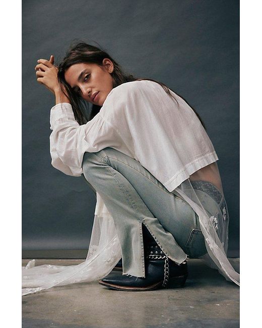 Free People Black Aiden Chain Boots