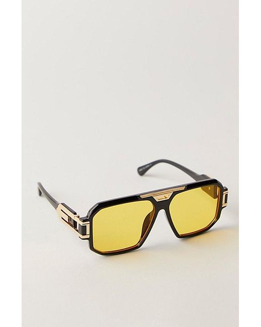 Free People Brown Corfu Oversized Aviator Sunglasses