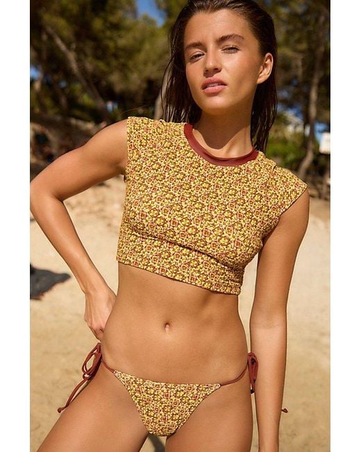 free-est Brown Michelle Printed Bikini Bottoms