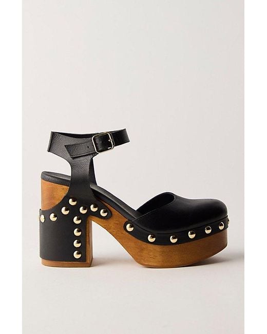 Free People Purple Cecelia Studded Clogs