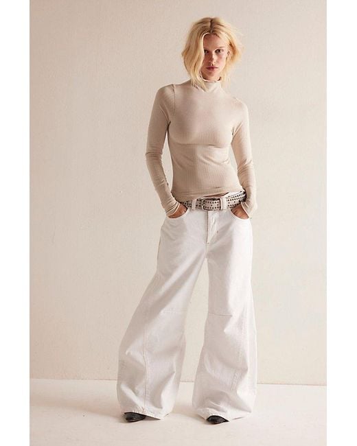 Intimately By Free People Natural So Soft Seamless Modal Mock Neck Top By
