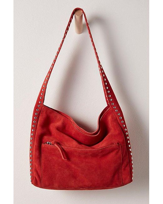 Free People Red Maude Suede Bag