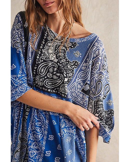 Free People Blue You And Me Tee